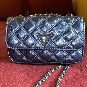 Guess Metallic Blue crossbody mini bag